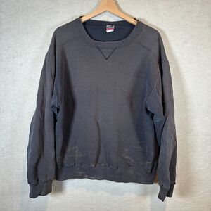 Vintage Prospirit Sweatshirt Large Charcoal Raglan Crewneck Made USA Faded
